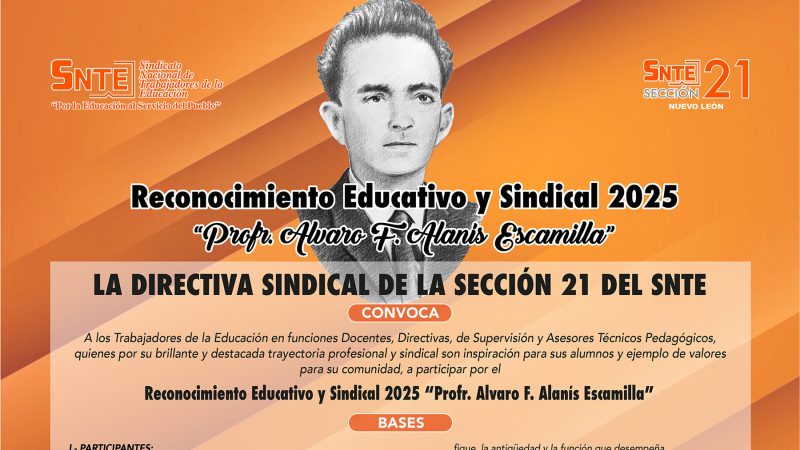 LANZA SECCIÓN 21 CONVOCATORIA PARA RECONOCIMIENTO EDUCATIVO Y SINDICAL