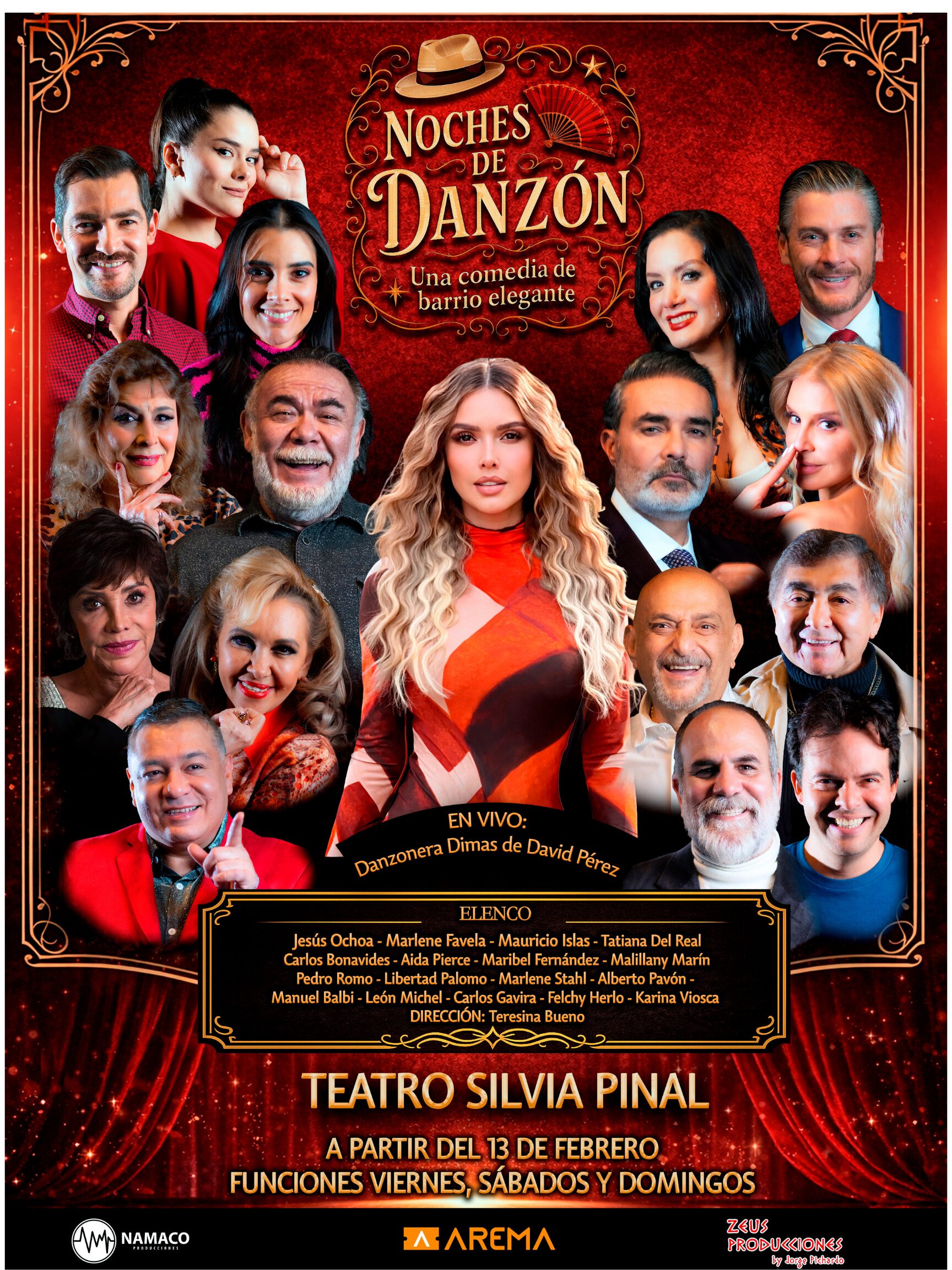 Jesús Ochoa y Marlene Favela encabezan Noches de Danzón, estreno imperdible del teatro CDMX 2026