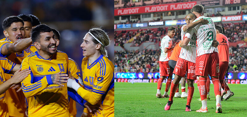 Tigres y Necaxa golean; derrotaron a Santos y San Luis respectivamente