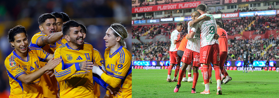 Tigres y Necaxa golean; derrotaron a Santos y San Luis respectivamente