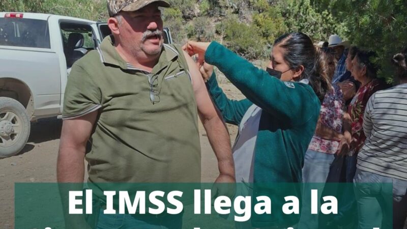 Brigada del IMSS en NL vacuna a habitantes de la Sierra Madre Oriental