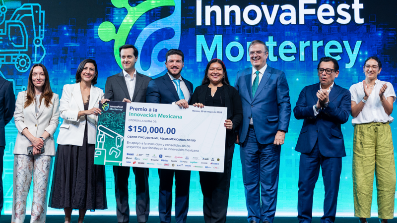 Pasan Samuel García y Marcelo Ebrard estafeta de Innovafest a Querétaro