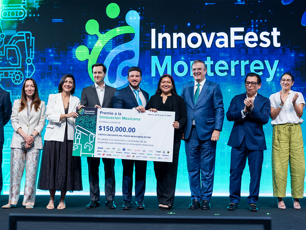 Pasan Samuel García y Marcelo Ebrard estafeta de Innovafest a Querétaro