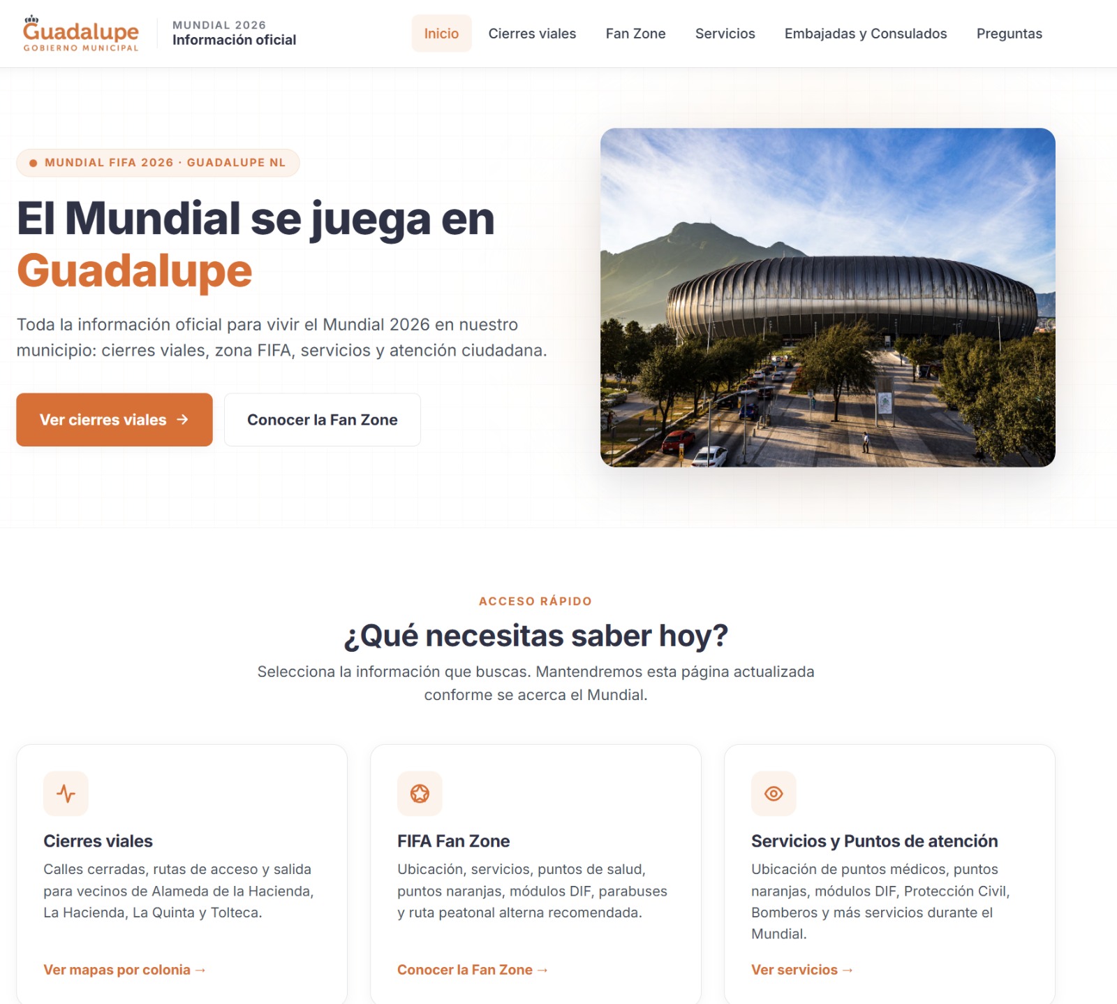 Habilita Guadalupe micrositio de orientación para el Mundial
