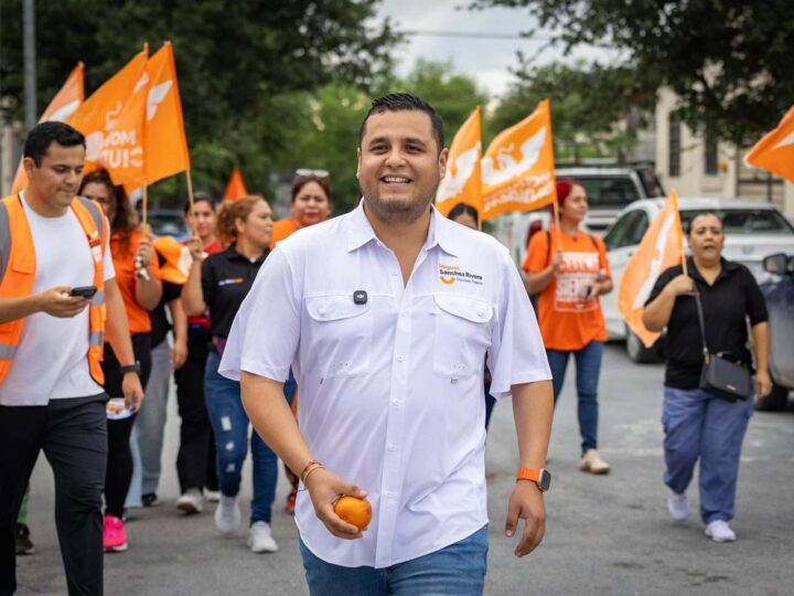 Amparado, Miguel Sánchez Rivera recorre Zuazua en busca de candidatura naranja a la alcaldía