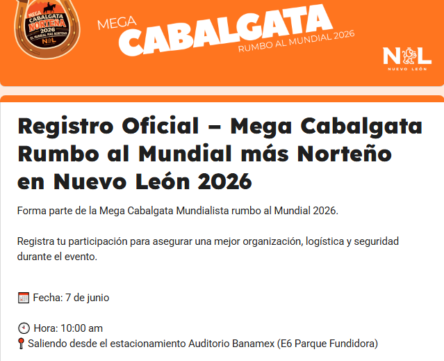 Nuevo León se prepara para la Mega Cabalgata rumbo al Mundial más Norteño