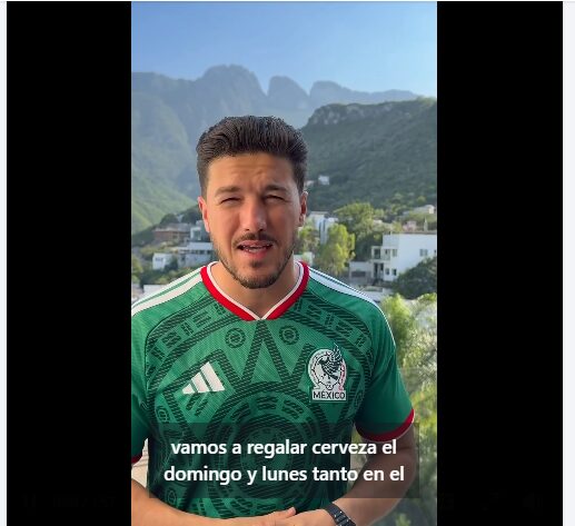 La última de Samuel es que habrá cheve gratis en el último partido del Mundial en NL