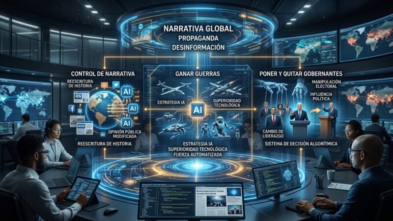 Conciben la IA para controlar la narrativa, ganar guerras y poner y quitar gobernantes