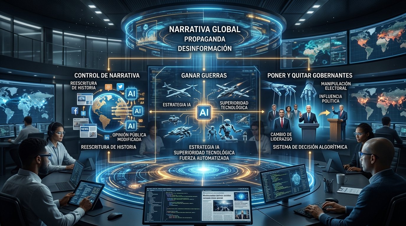 Conciben la IA para controlar la narrativa, ganar guerras y poner y quitar gobernantes