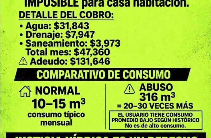 Alianza de Usuarios denuncia abusos en tarifas de Agua y Drenajede Monterrey