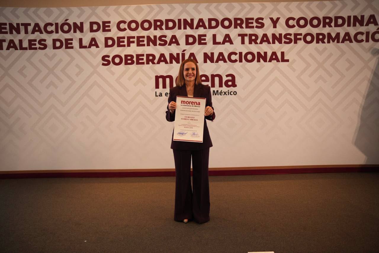 Es Clara Luz Flores Coordinadora de la 4T y eventual candidata de Morena a gubernatura de NL