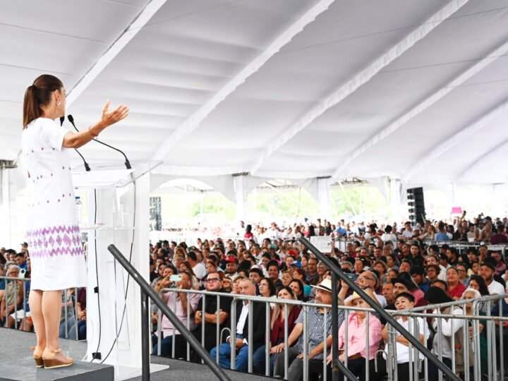 Anuncia Claudia impulso a educación, salud, agua, movilidad y programas de bienestar en visita a NL