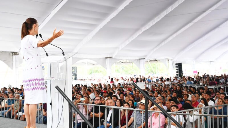 Anuncia Claudia impulso a educación, salud, agua, movilidad y programas de bienestar en visita a NL