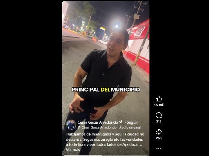 Rehabilitan por la madrugada calles y avenidas de Apodaca
