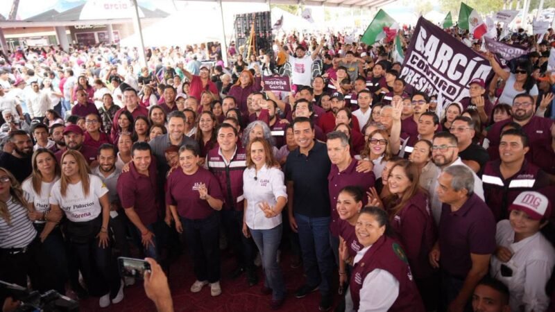 Desde García, llama Clara Luz a la unidad y organización, para ganar NL