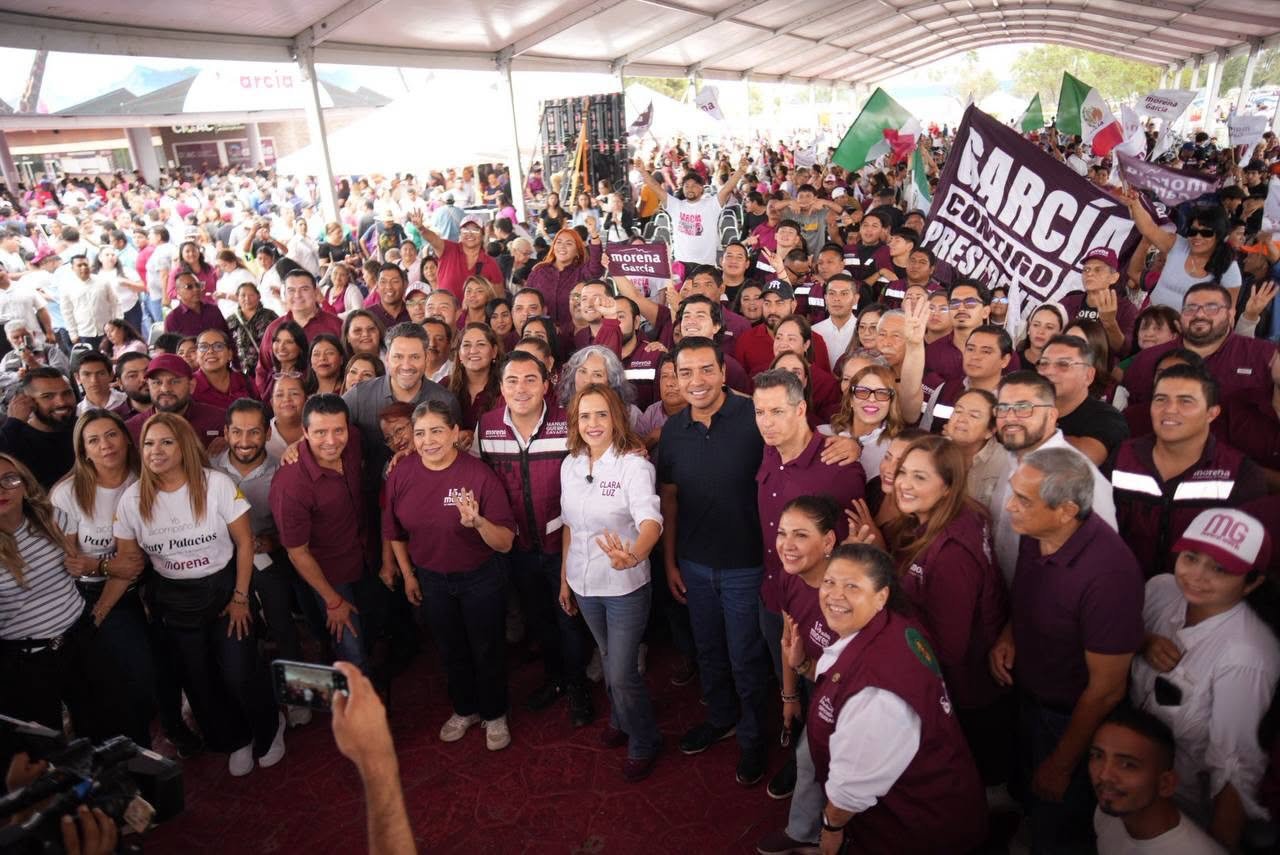 Desde García, llama Clara Luz a la unidad y organización, para ganar NL